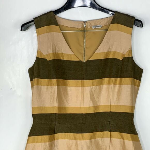 Fossil Silk Blend Striped Sheath Sleeveless Dress Size 6 - Picture 4 of 10